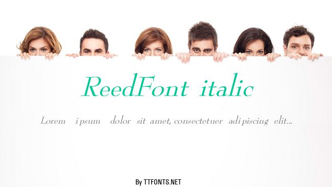 ReedFont italic example